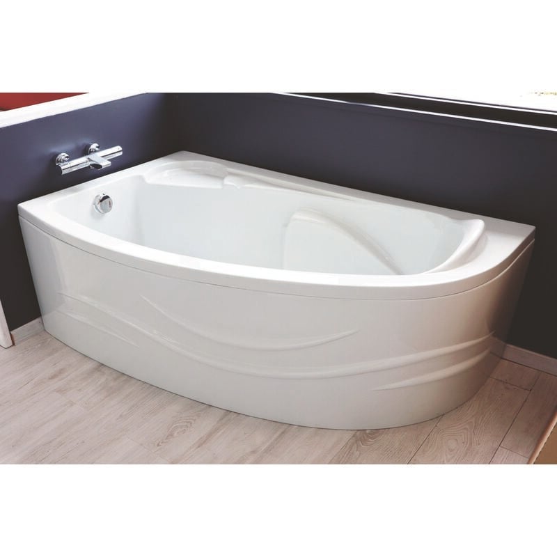 Ondee - Tablier de baignoire Gauche fany - Tablier motif vague 160x90cm - abs - Blanc
