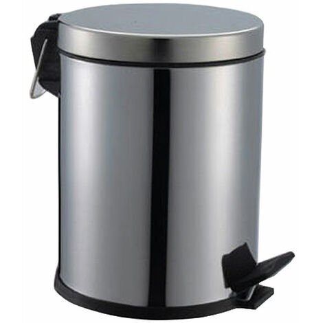 Aqua Blue Treteimer Mülleimer 3L Chrom