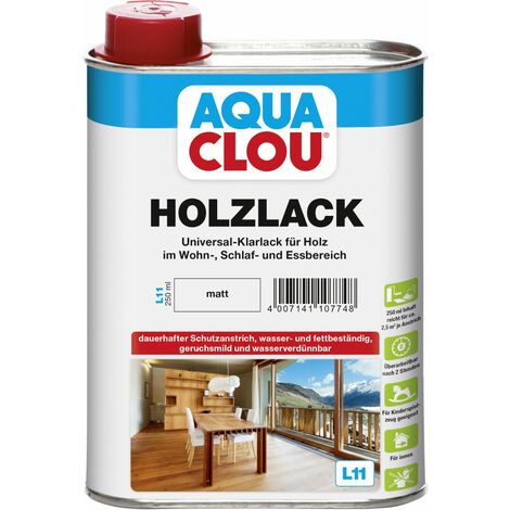 Aqua Clou Holzlack L11 250 ml, matt Lack Klarlack Holzschutzlack