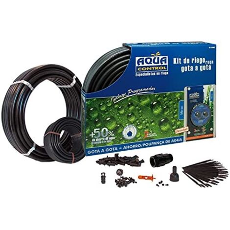 AQUA CONTROL Kit RIEGO GOTA A GOTA para BALCONES - 25 GOTEROS 4L/H