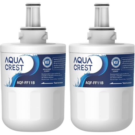 AQUA CREST AQF-FF11B Filtre à Eau,Remplacement pour Samsung® Aqua Pure Plus DA29-00003G, DA29-00003B, DA29-00003A, DA97-06317A, DA61-00159A, HAFCU1/XAA, HAFIN2/EXP, APP100, Forfait Peut Varier (2)