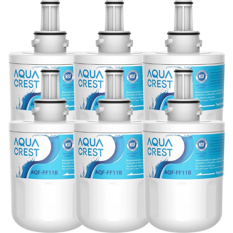 AQUA CREST DA29-00003G Filtre à Eau, Remplacement pour Samsung Aqua Pure Plus DA29-00003G-lot de 6