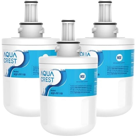 AQUA CREST DA29-00003G Filtre à Eau,Remplacement pour Samsung® Aqua Pure Plus DA29-00003G, DA29-00003B, DA29-00003A, DA97-06317A, DA61-00159A, HAFCU1/XAA, HAFIN2/EXP, APP100, Le Paquet Peut Varier (3)