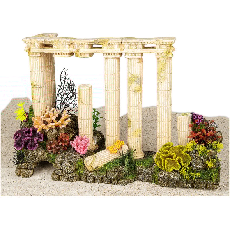 Colonnes antiques grecques 53 cm avec bulleur Décoration aquarium Vadigran