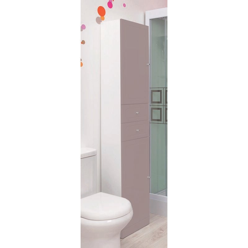 Ondee - Colonne à poser tolede - 35cm - Taupe - pvc brillant - Livré en kit