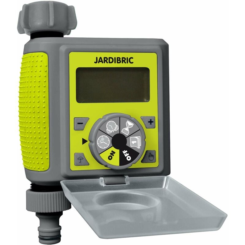 Jardibric - Programmateur d'Arrosage Digital Réglable de 0.5 à 8 Bars - Fréquence 10s à 7j - Durée 54s à 360min