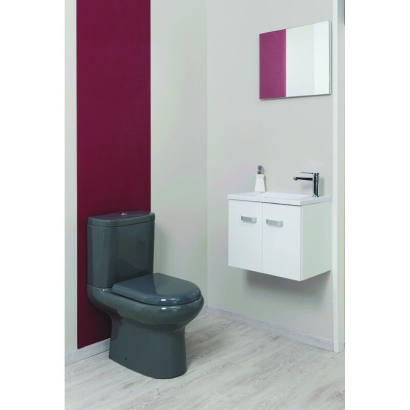 Ondee - Lave-mains epice - avec miroir - 50cm - Blanc - Laqué - Livré en kit