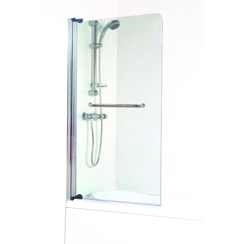 Ondee - Pare-baignoire sandra 1V - Paroi 80x140x0,4cm - Verre trempé - Finition chromé