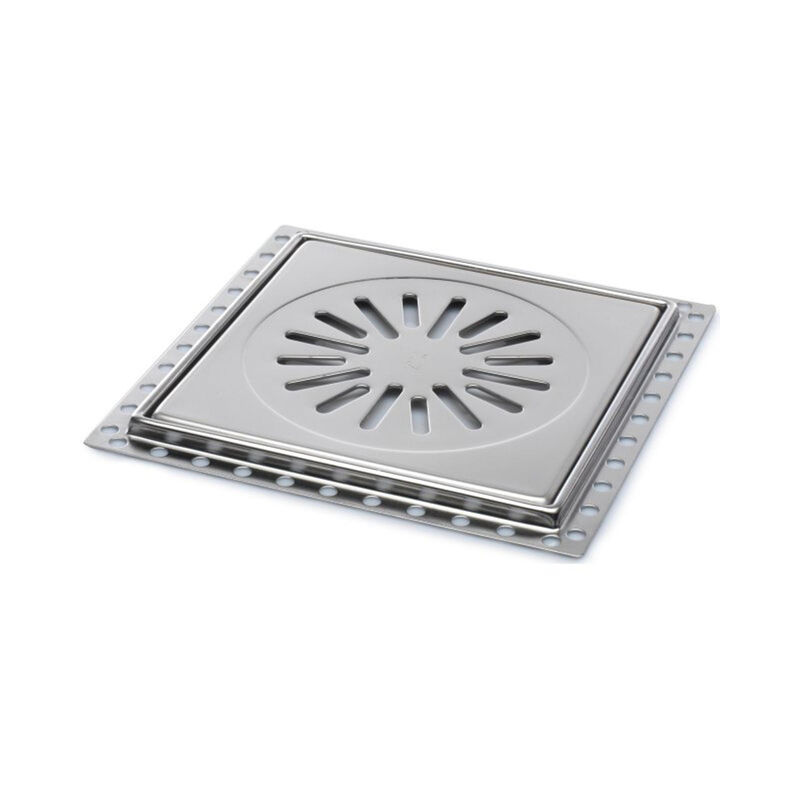 Aquaberg Regard de rénovation avec grille en inox 20x20cm hauteur d'encastrement 9mm