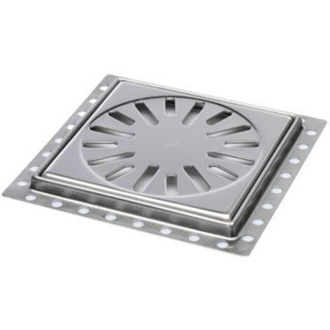 Aquaberg regard de rénovation avec grille en inox 150x150mm hauteur d'encastrement 10mm