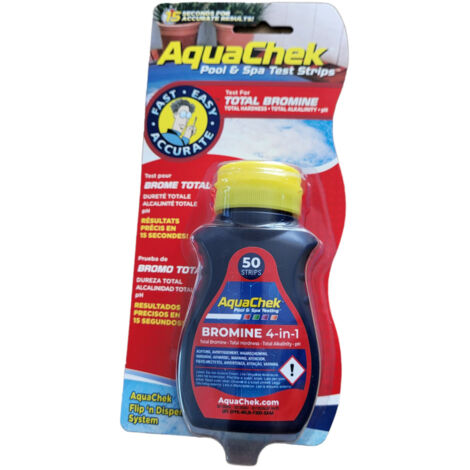 Languettes d'analyse AQUACHECK JAUNE 4 EN 1 (CHLORE)