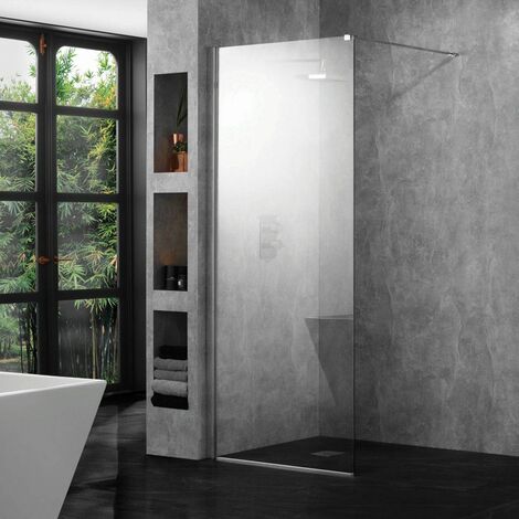 Aquadart 1400mm Walk In Wetroom Shower Enclosure 10mm Glass Screen Easy Clean