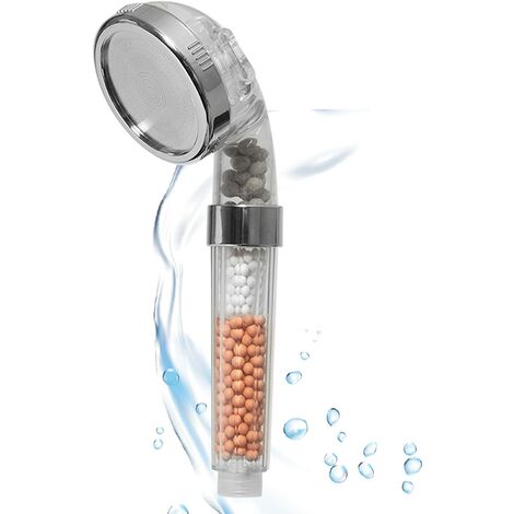 Aquadon Shower Hero – wassersparender Filter-Duschkopf mit Mineralsteinen – Duschbrause mit 3 Wasserstrahl-Einstellungen – druckerhöhender Sparduschkopf mit Filter-Funktion für weiches Wasser