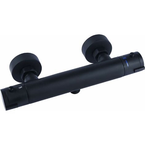 Aquae NERS3 Cornat NERS3-Miscelatore termostatico per doccia Noir, colore: Nero opaco, 29x13x8 cm