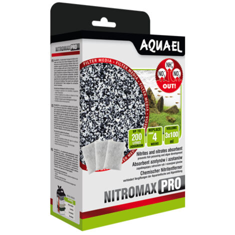 Aquael NitroMax Pro 3 x 100ml Resina per L'eliminazione dei Nitriti e Nitrati