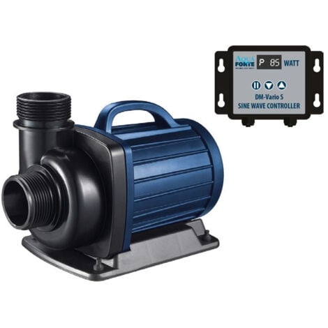 AQUA FORTE AquaForte DM-10000 Vario S Teichpumpe - 10.000 L/Std. - 85W - Förderhöhe 5,5 m - Korngröße 6 mm - Sehr energieeffizient - Geeignet für Süß- & Salzwasser