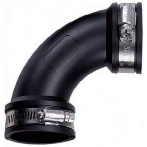 AQUAFORTE Elastomero in PVC, Arco Flessibile, 90 Gradi, Ø 90 mm (Campo di serraggio 90-82 mm), Flessibile
