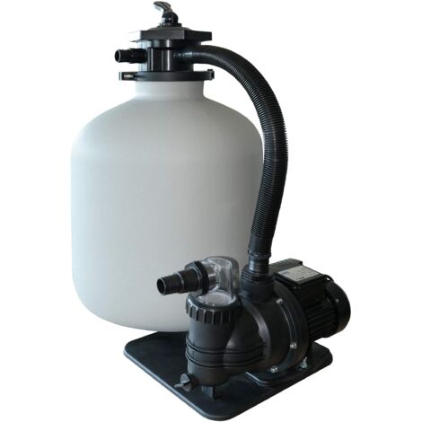 AQUAFORTE – Filtro a Sabbia Set sq300 Junior per 35 m³, Pompa 7,5 m³/h Piscina, 250 W