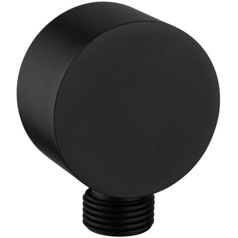 Aqualine Accesorios - Codo de pared, negro mate SC371B