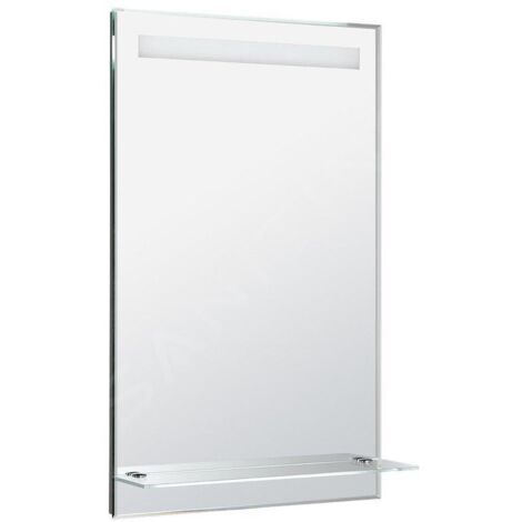 Aqualine Accessoires - Miroir avec éclairage LED 500x800 mm et tablette, chromé ATH52