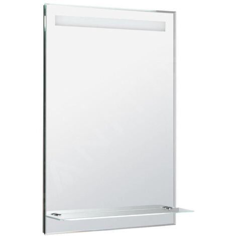 Aqualine Accessoires - Miroir avec éclairage LED, 600x800 mm, tablette en verre ATH53
