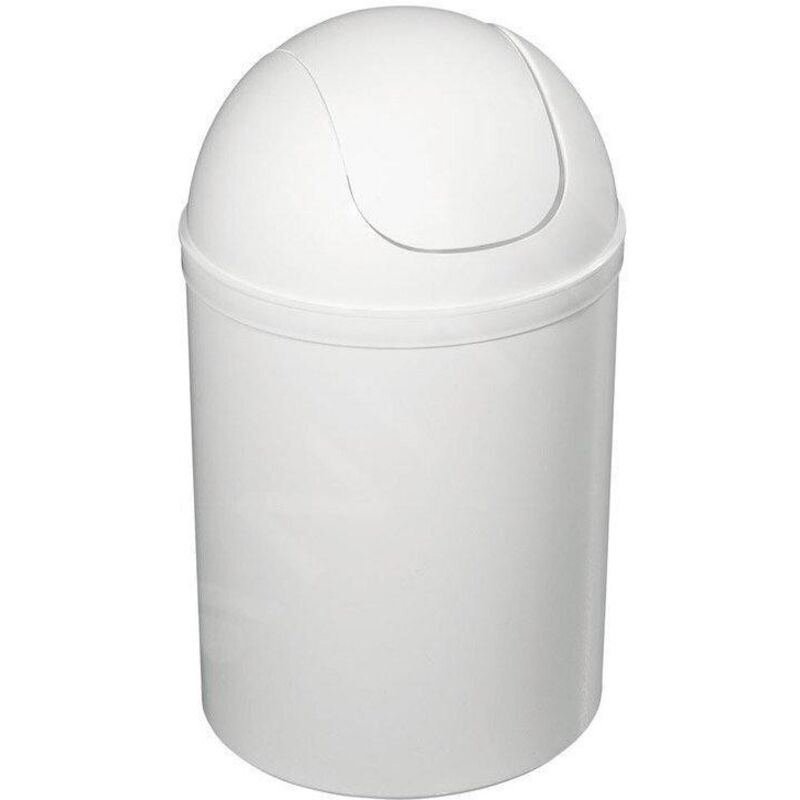 Accessoires - Poubelle rabattable 5 l, blanc plastique 20309 - Aqualine