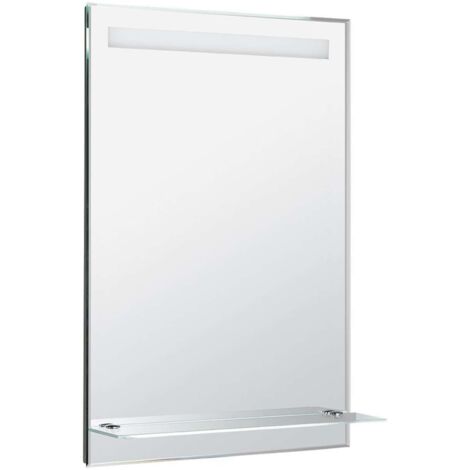 Aqualine Accessoires - Spiegel mit LED-Beleuchtung, 60x80 cm, Glasablage ATH53