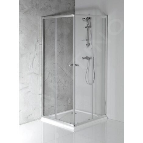 Aqualine Agga - Cabine de douche 80x80 cm, chrome/verre clair HLF808Y