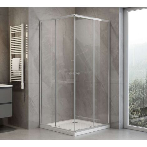 Aqualine Agga - Duschecke 90x90 cm, Chrom/Klarglas HLF909Y