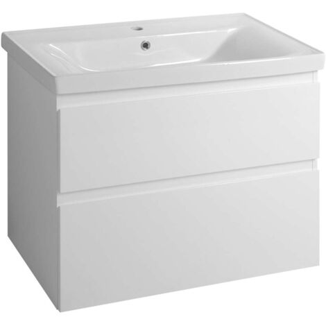 Aqualine Altair - Waschtischunterschrank 60x78x45 cm, 2 Schubladen, weiß AI280