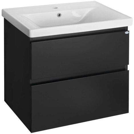 Aqualine Altair - Waschtischunterschrank 67x60x45 cm, schwarz matt AI670