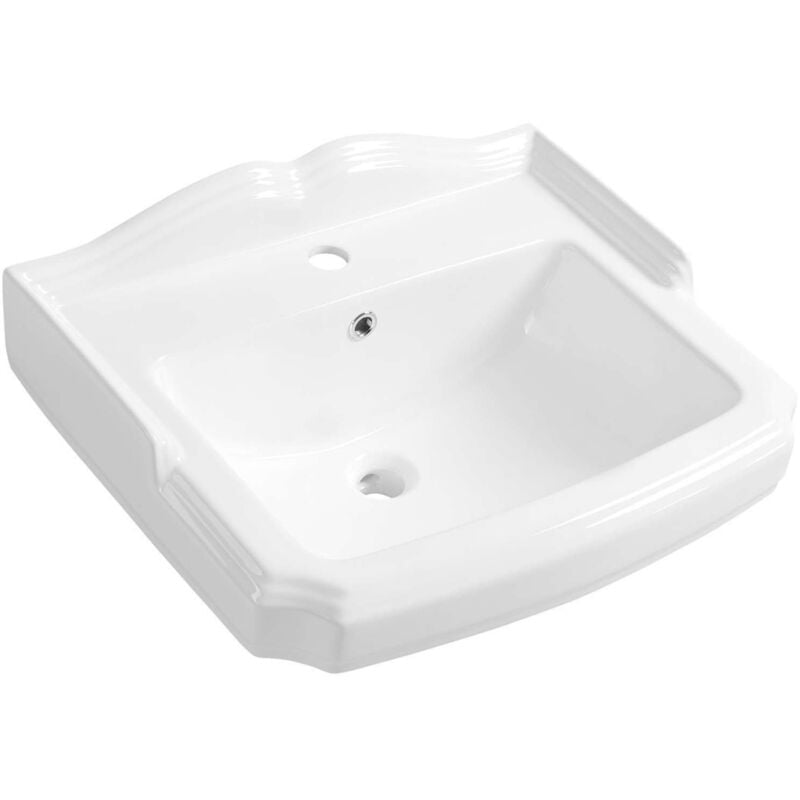 Antik - Lavabo 580x470 mm, avec un trou pour robinet, blanc AK102 - Aqualine