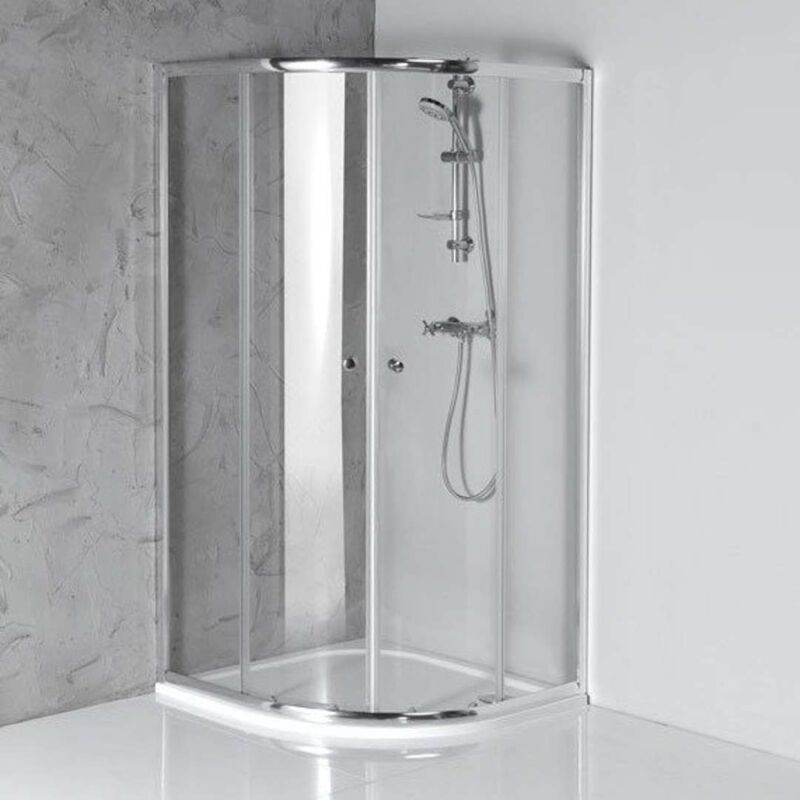 Aqualine - Arleta - Cabine de douche 80x80 cm, chrome/verre clair HLS800Y