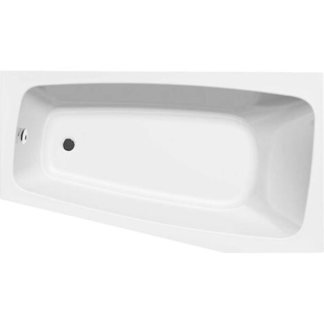 Aqualine Bañeras - Bañera asimétrica Berounka, 160x90x42 cm, derecha, blanca A1691