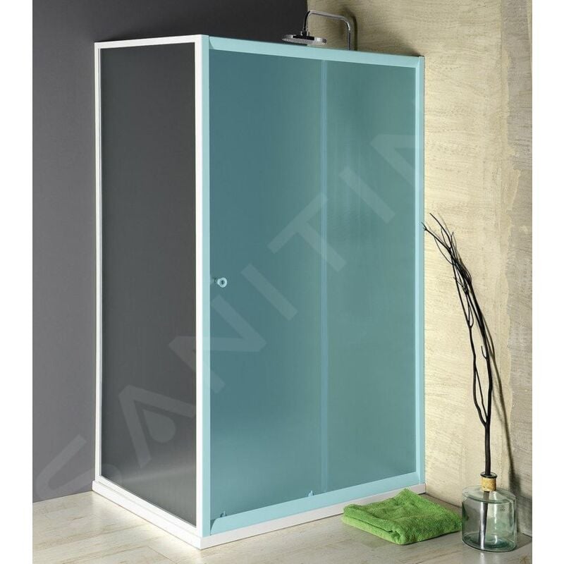 Cabines de douche - Parois latéral Amadeo 800 mm, verre mat brick BTP80 - Aqualine