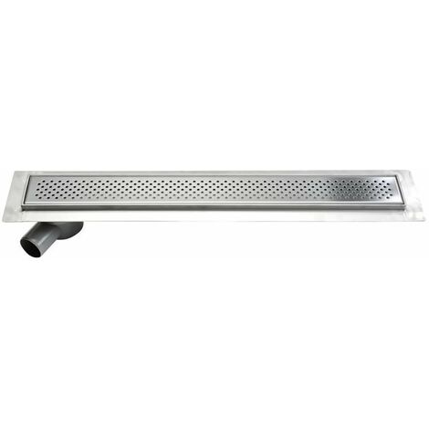 Aqualine Canaline - Canalina di scarico con griglia 86x14x9 cm, acciaio inox 2705-90