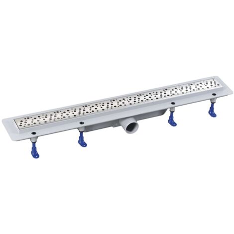 Aqualine Canaline - Canalina doccia 71 cm, con griglia, acciaio inox 1702-70
