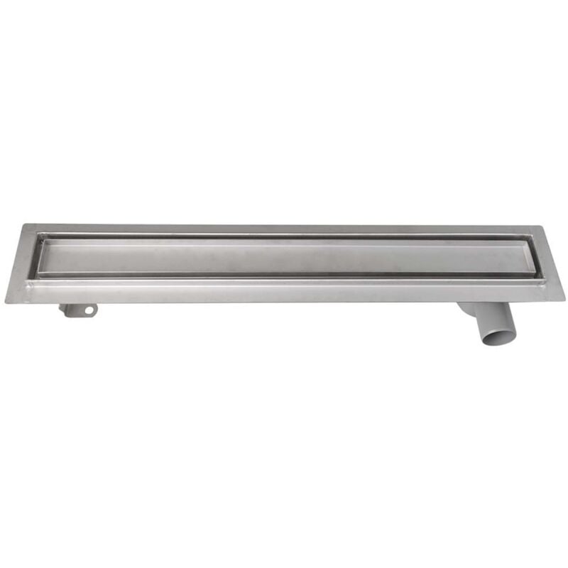 Canniveaux - Caniveau de douche Pavino avec grille pour carrelage, 76x14x9 cm, inox 2710-80 - Aqualine