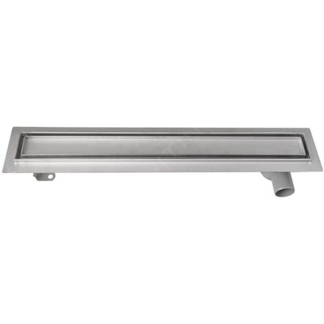 Aqualine Canniveaux - Caniveau de douche Pavino avec grille pour carrelage, 860x140x92 mm, inox 2710-90