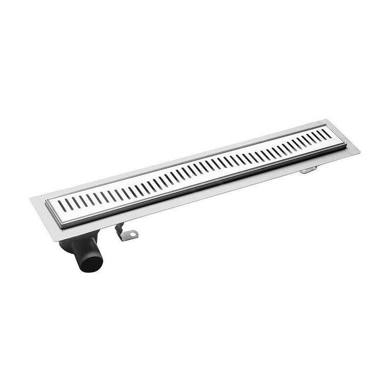 Aqualine - Canniveaux - Caniveau de douche Vento avec grille, 860x140x92 mm, inox 2708-90