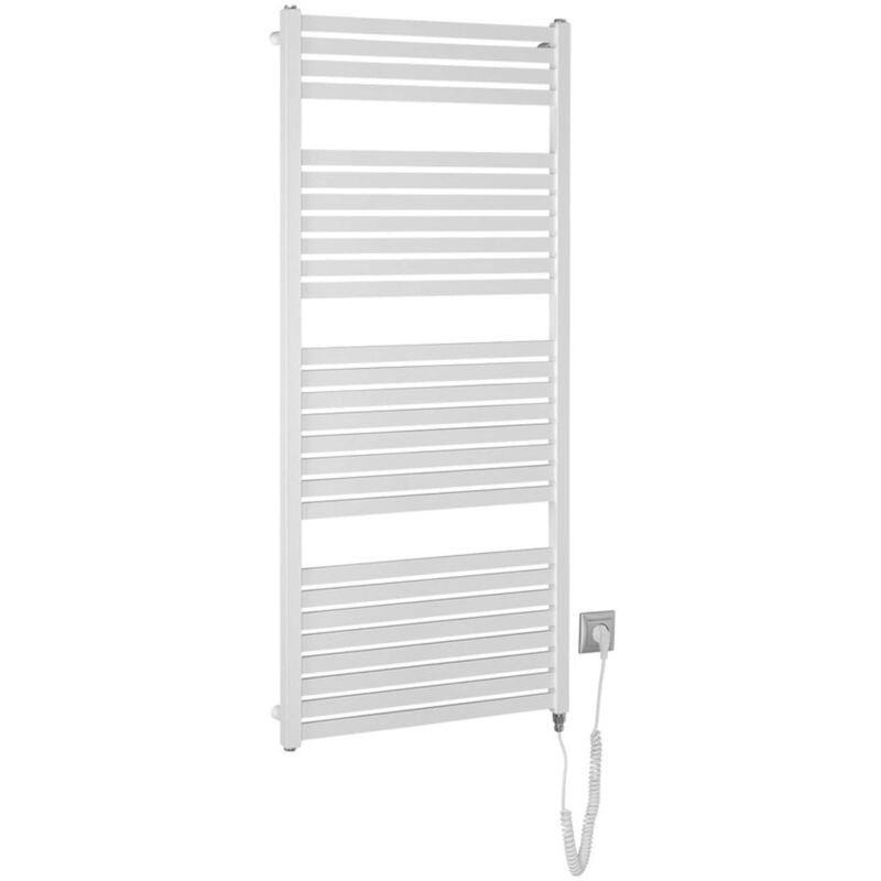 Chauffage - Sèche-serviettes Tondi-E 60x133 cm, 600 w, blanc DE480T - Aqualine
