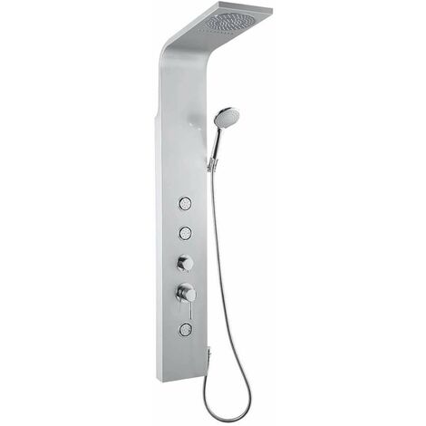 Aqualine Docce - Pannello doccia, altezza 1400 mm, argento SL680