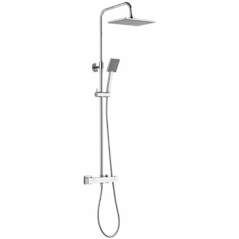 Aqualine Docce - Set doccia termostatico Talia, 26x18 cm, cromo SL440