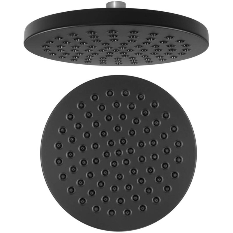 Douches - Pomme de douche, diamètre 20 cm, noir mat SC120 - Aqualine