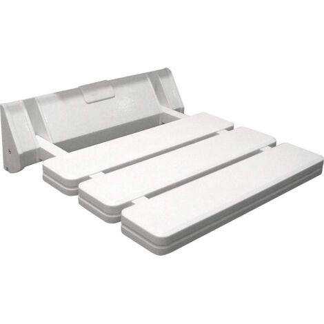 Aqualine Duchas - Asiento de ducha plegable, blanco AE357