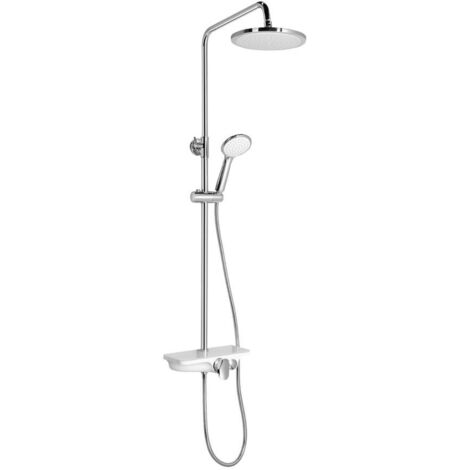 Aqualine Duchas - Conjunto de ducha Marco, con grifo, 23 cm, 1 chorro, blanco SL100