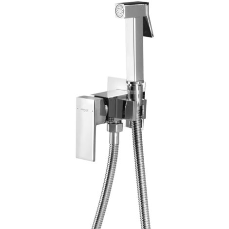 Aqualine Duchas de bidé - Grifo empotrado de bidé con ducha, cromo SK301