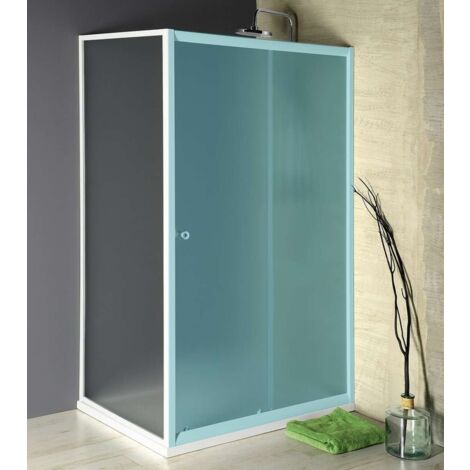 Aqualine Duschkabinen - Seitenwand Amadeo 80 cm, Glas matt BRICK BTP80