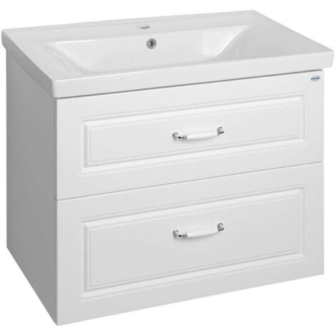 Aqualine Favolo - Mobile lavabo 87x60x45 cm, 2 cassetti, bianco opaco FV290