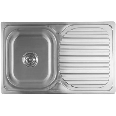 Aqualine Fregaderos - Fregadero 78x48 cm, acero inoxidable AQ7848B